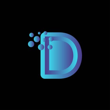 Yaratıcı modern D harfi logo tasarımı