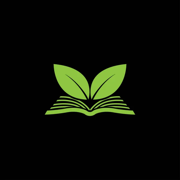 Yaratıcı Bitki açık kitap logosu tasarımı