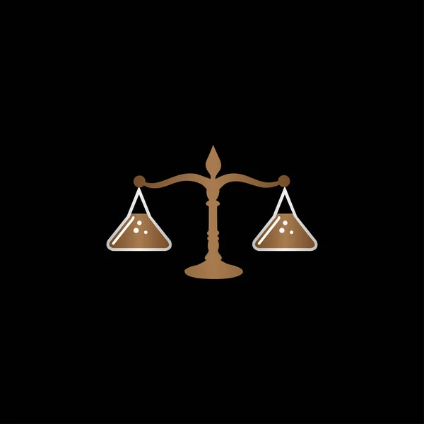 Símbolos de escritório de advocacia com escalas de vetor de justiça —  Vetores de Stock