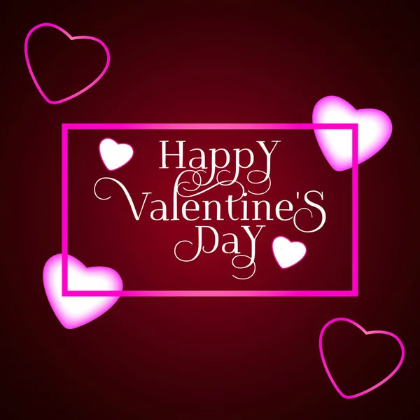 Feliz Dia dos Namorados fundo com corações de cor —  Vetores de Stock