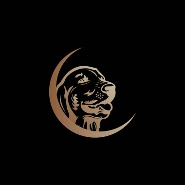 Yaratıcı renkli köpek logosu, köpek kafası, köpek logosu tasarımı