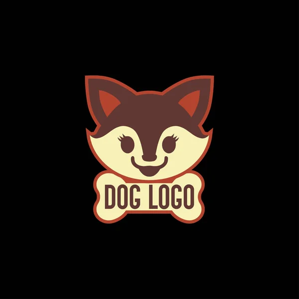 Créatif moderne chien logo design vecteur — Image vectorielle