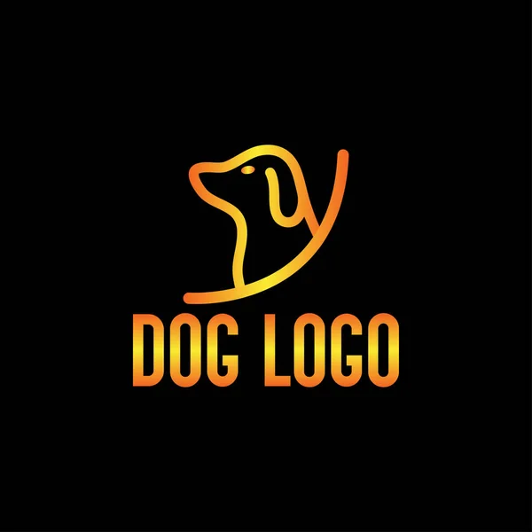 Logotipo colorido criativo do cão, cabeça do cão, projeto do logotipo do cão — Vetor de Stock