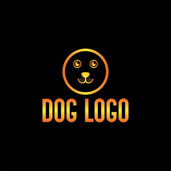 Cabeça de cachorro colorida criativa, design de logotipo de cabeça de cachorro — Vetor de Stock