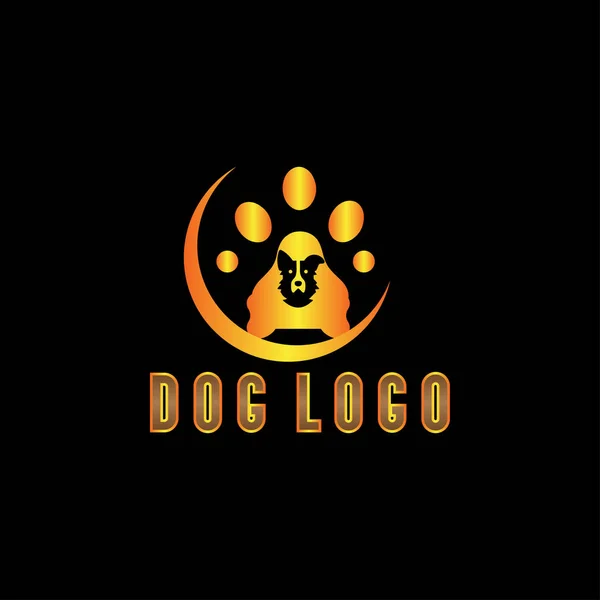 Pati logosu tasarım vektöründeki modern köpek