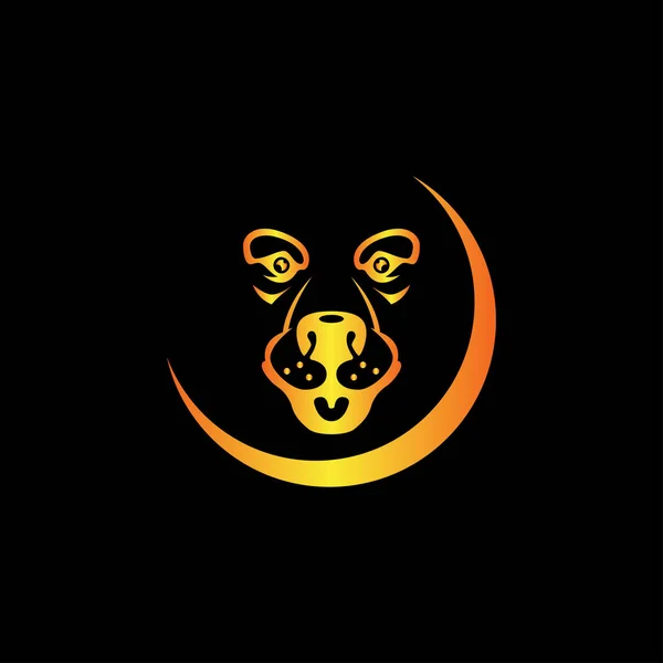 Logo créatif coloré pour chien, tête de chien, logo pour chien — Image vectorielle