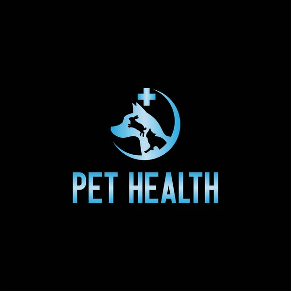 Tratamento de animais de estimação criativo, pet design logotipo médico — Vetor de Stock