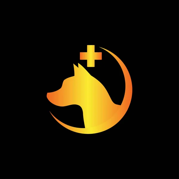 Créatif coloré chien soins de santé logo design — Image vectorielle