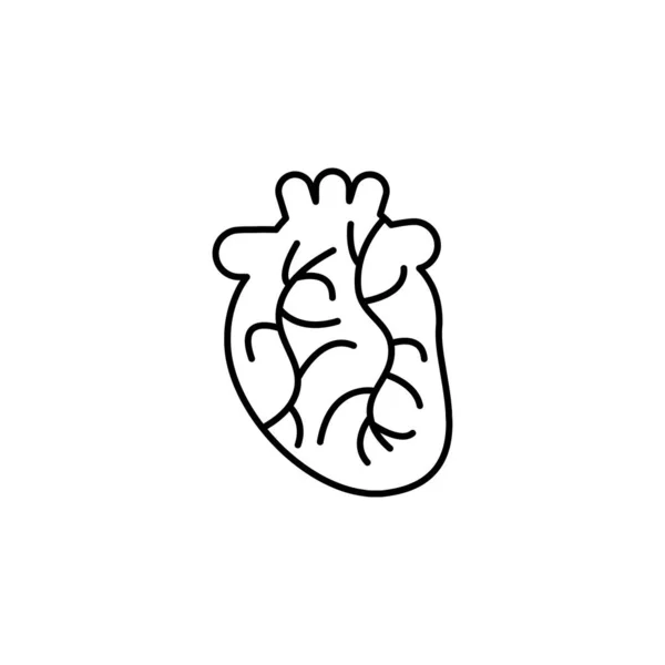 Menschliches Herz Icon Vektor Design Und Voll Editierbar — Stockvektor