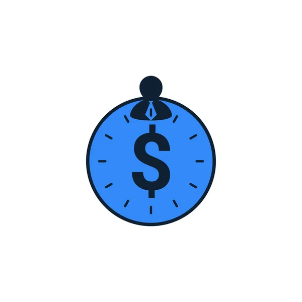 Tiempo Icono Dinero Tiempo Dinero — Vector de stock