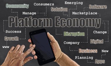 Platform ekonomik illüstrasyon