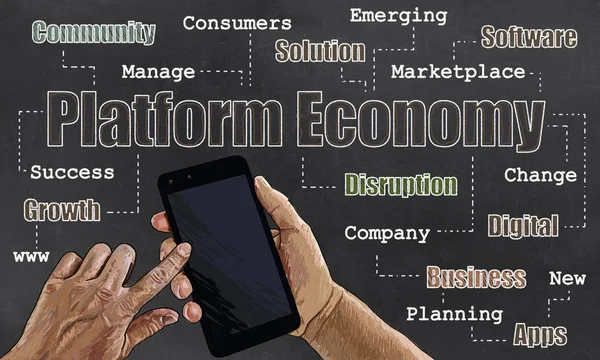 Platform ekonomik illüstrasyon