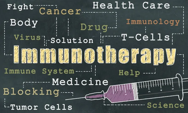 Immunotherapie op Blackboard — Stockfoto