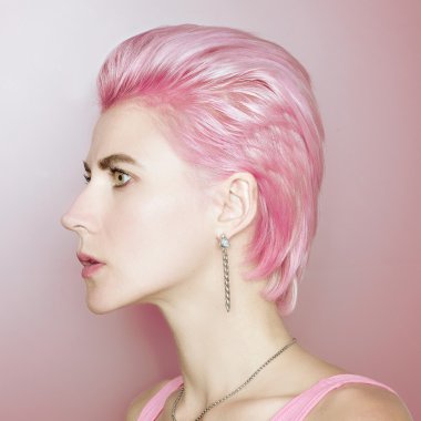 Moda saç kız pembe Vanilya rengi