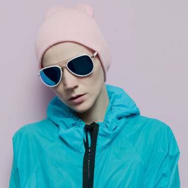 Kız Stil kentsel Hipster Moda Aksesuar şapka ve güneş gözlüğü
