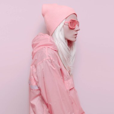 Pembe turuncu karışımı vanilya Bayan moda yağma