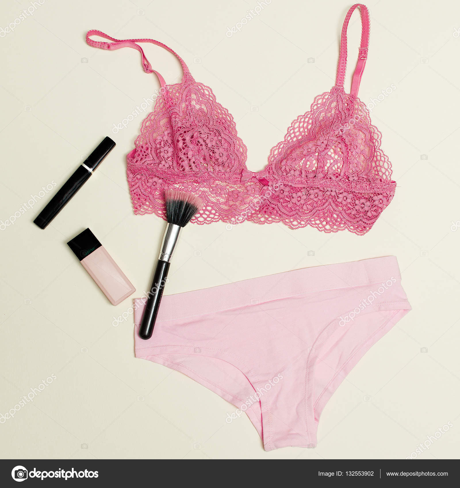Pretty lingerie. Fashion concept. Lace bra for girl. Romantic Da Stock  Photo by ©Porechenskaya 132553902