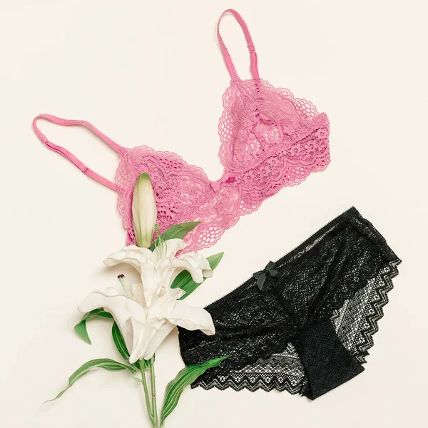 Stylish lingerie. Fashion concept. Lacy underwear for ladies — Stock Photo, Image