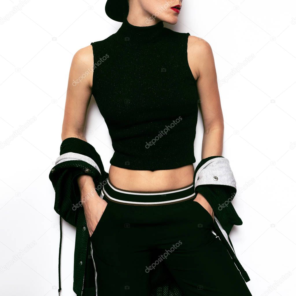 Chica Traje Estilo Danza Urbana Hip Hop Ropa Foto de stock Porechenskaya 142229914