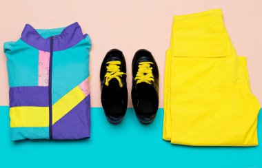 Vanilya spor kıyafeti rüzgarlık spor ayakkabı etkin Minimal stil u