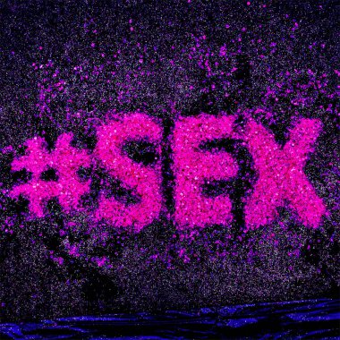 Hashtag Glitter metin seks Minimal tasarım Glamour