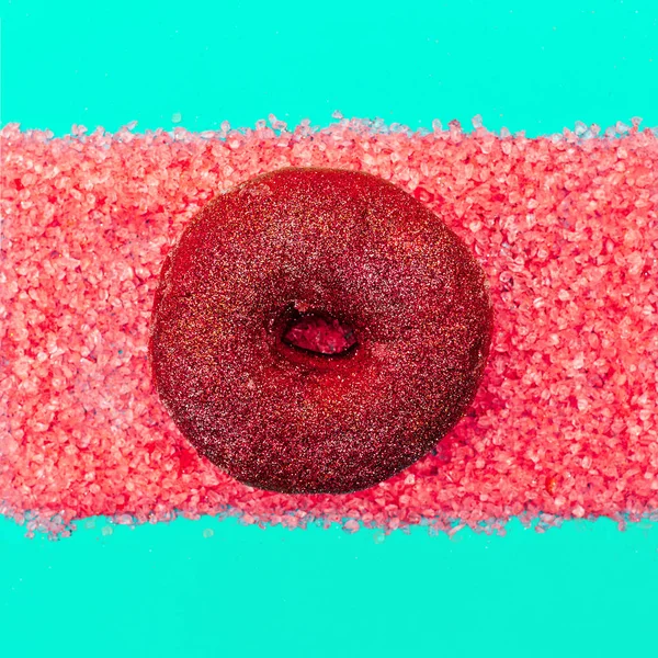 Galeria de arte. Donut brilho moda Stillife — Fotografia de Stock