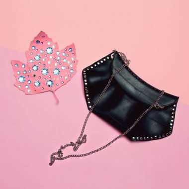 Kadınlar için moda aksesuar. Debriyaj çanta. Rhinestones glam vibe