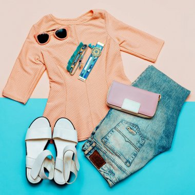 Vintage pembe ceket Bayan ve aksesuarlar için. Denim. Yaz Tren