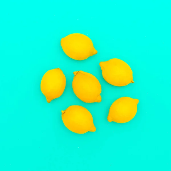 Limon. Vitamin C. yaratıcı minimal sanat — Stok fotoğraf