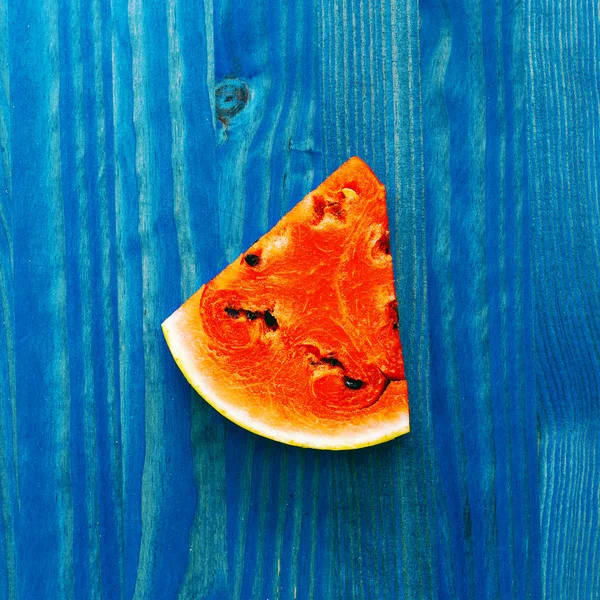 Piece of watermelon. Fresh tropical ideas. Creative art — Stock Photo, Image