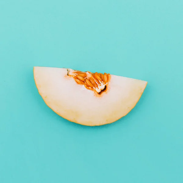 Piece Love Melon fruit. Fresh tropical ideas. Minimal Creative a