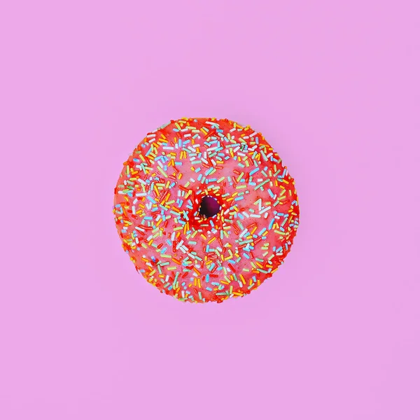 甜甜圈。最小。超现实的时尚艺术 — 图库照片