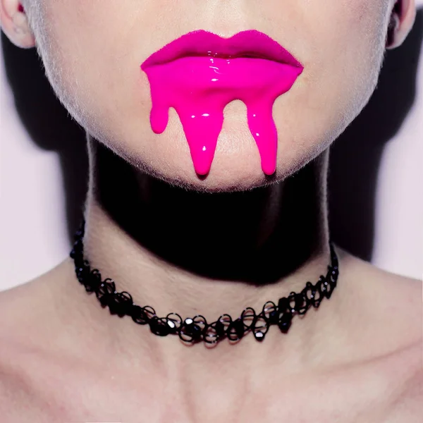 Lup Girl módní dekorativní kosmetika navždy — Stock fotografie