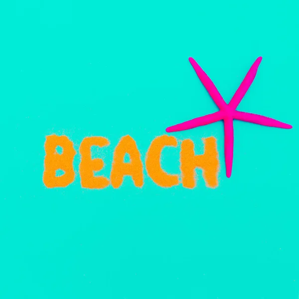 Beach vibes Tempo di vacanza arte minima — Foto Stock