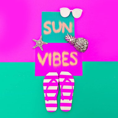 Olumlu güneşli vibes Minimal sanat moda stil