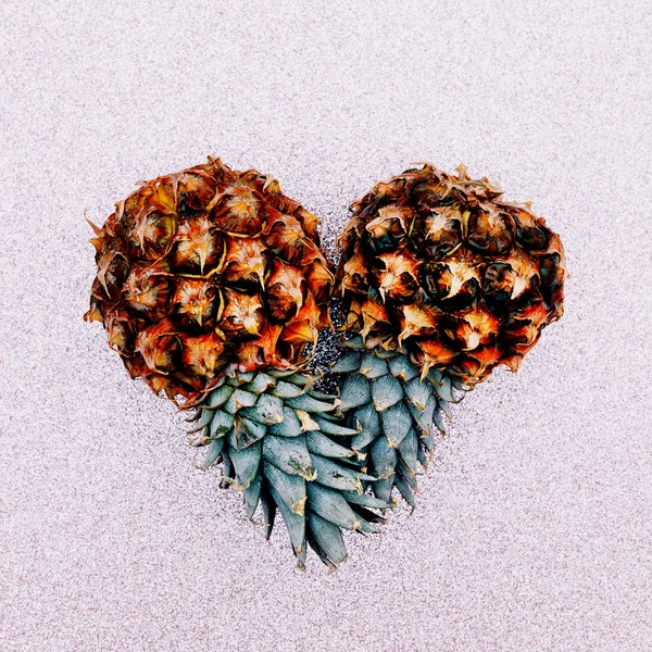 Two mini pineapple. Fashion Art design — Stock Photo, Image