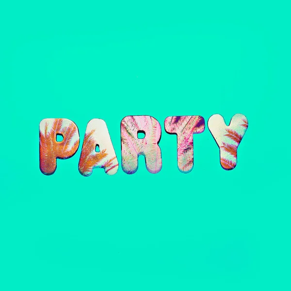 Texten Party Beach stil Minimal — Stockfoto