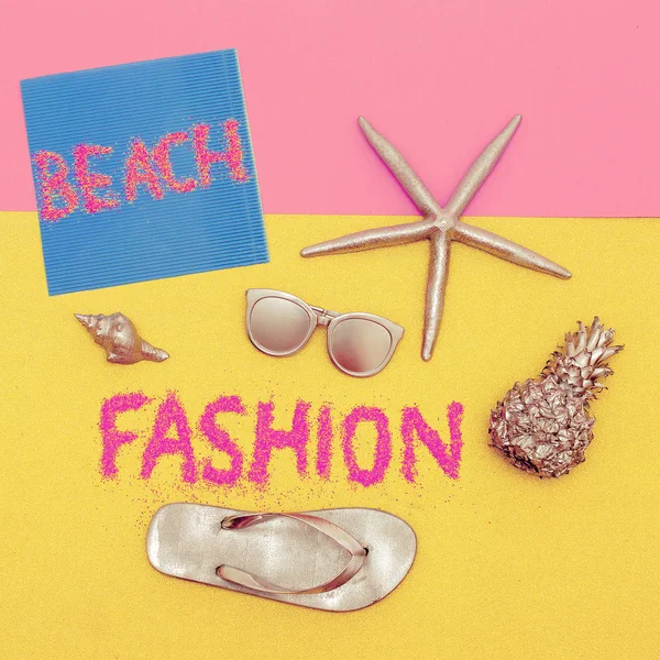 Beach Trend Set Design minimale Moda — Foto Stock