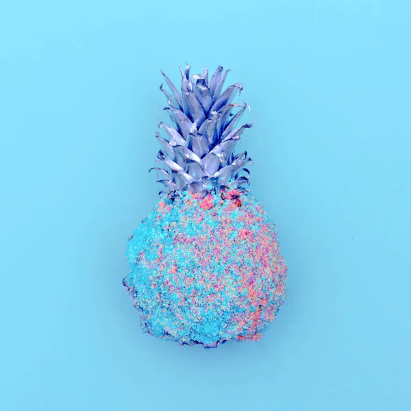 Pineapple in sequins. Minimal art