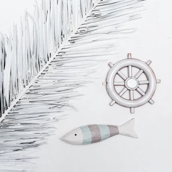 Vibración marina. Océano establecido. Diseño de arte mínimo — Foto de Stock