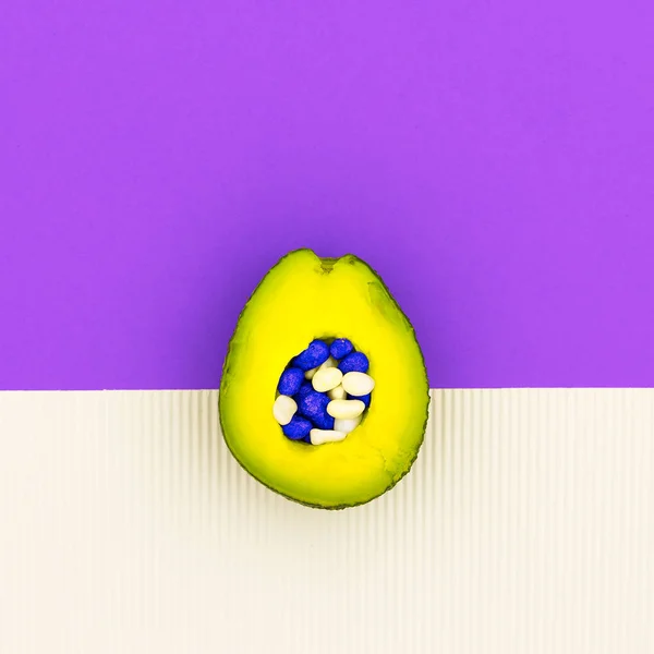 Avocado Art Minimal Design — Stock Photo, Image