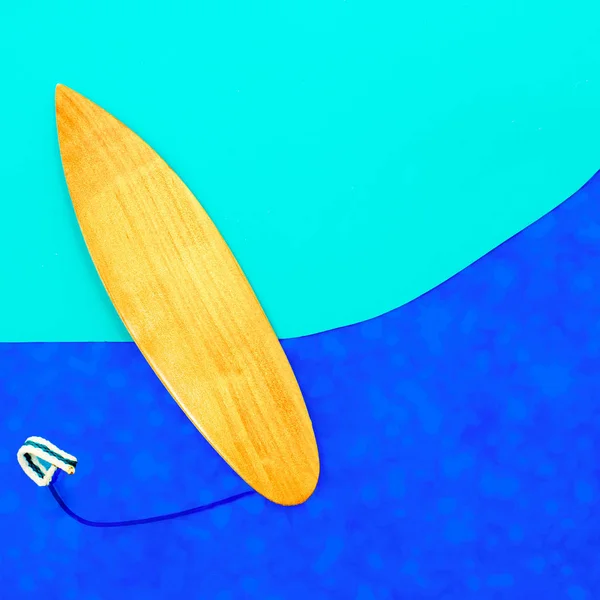 Серфінг вібрує мінімальний дизайн мистецтва — стокове фото