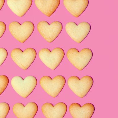 Şeker kalpler çerezleri Minimal sanat tasarım renkleri
