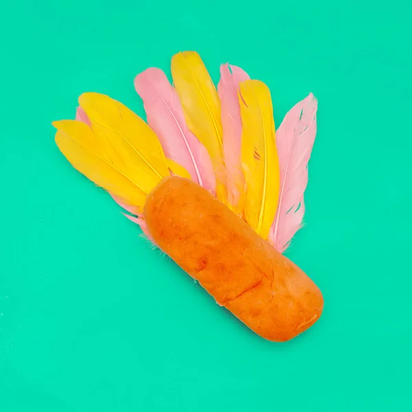 Hot-dog au poulet. Art minimal — Photo