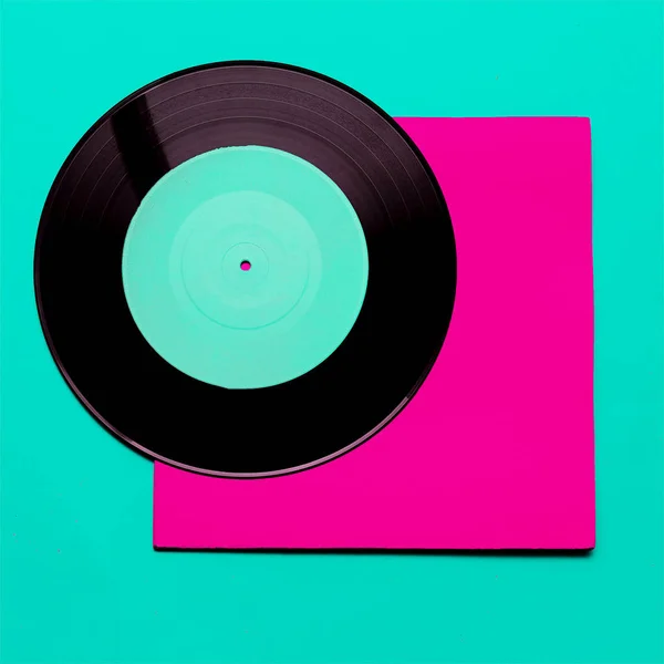 Vinyl Retro minimalistisk konstdesign — Stockfoto