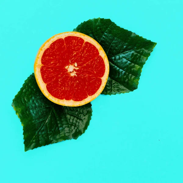 Grapefruit a citrusfélék Minimal art. Design — Stock Fotó