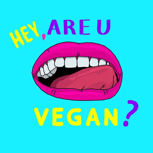 Moderní design koláž umění. Módní ilustrace. Jste vegetarián? — Stock fotografie