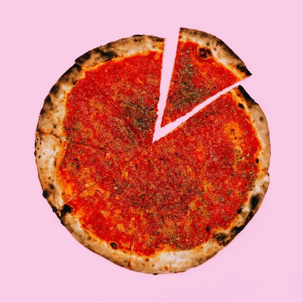 Пицца Маринара. Концепция любителя пиццы. Плоский минимум искусства — стоковое фото