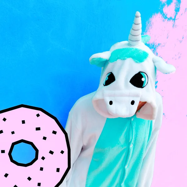 Mode Licorne Vibes. Bonbons art minimal — Photo