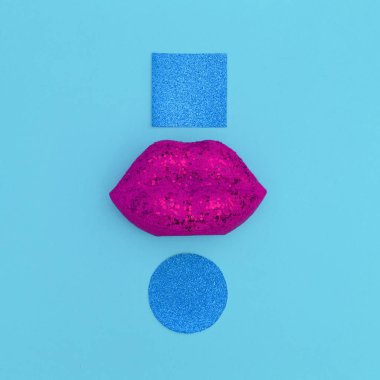 Dudaklar ve geometri. Makyaj sanatı